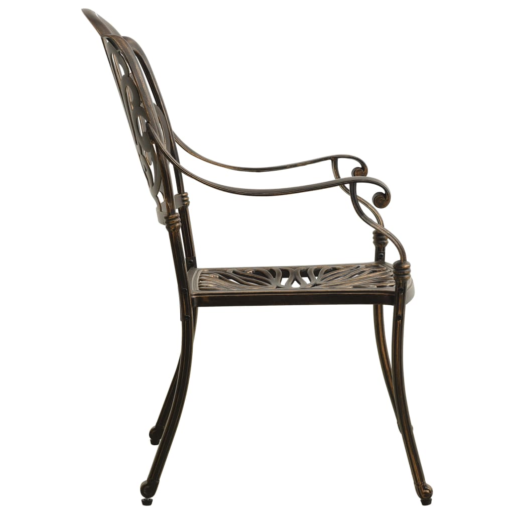vidaXL Patio Chairs 2 Pcs Patio Furniture for Garden Deck Porch Cast Aluminum-15