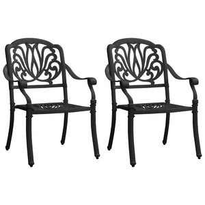 vidaXL Patio Chairs 2 Pcs Patio Furniture for Garden Deck Porch Cast Aluminum-6