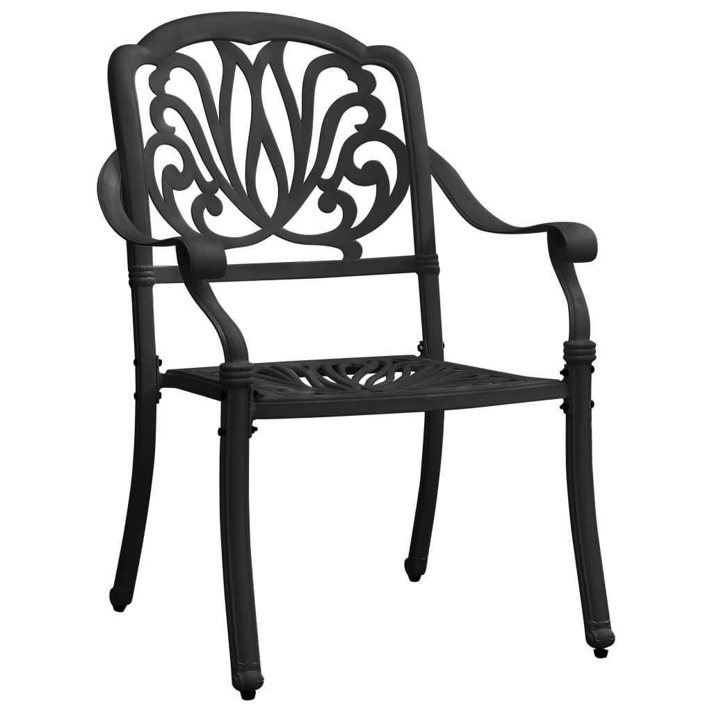 vidaXL Patio Chairs 2 Pcs Patio Furniture for Garden Deck Porch Cast Aluminum-8