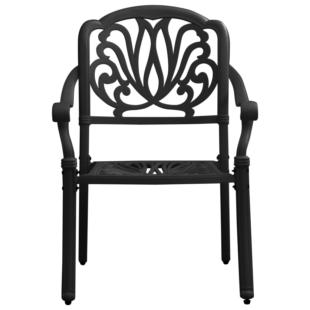 vidaXL Patio Chairs 2 Pcs Patio Furniture for Garden Deck Porch Cast Aluminum-10