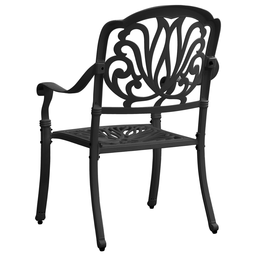 vidaXL Patio Chairs 2 Pcs Patio Furniture for Garden Deck Porch Cast Aluminum-5