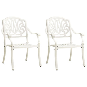 vidaXL Patio Chairs 2 Pcs Patio Furniture for Garden Deck Porch Cast Aluminum-12
