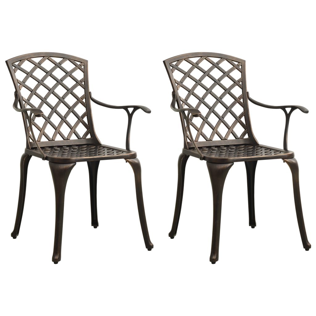 vidaXL Patio Chairs Patio Furniture for Garden Porch Backyard Cast Aluminum-3
