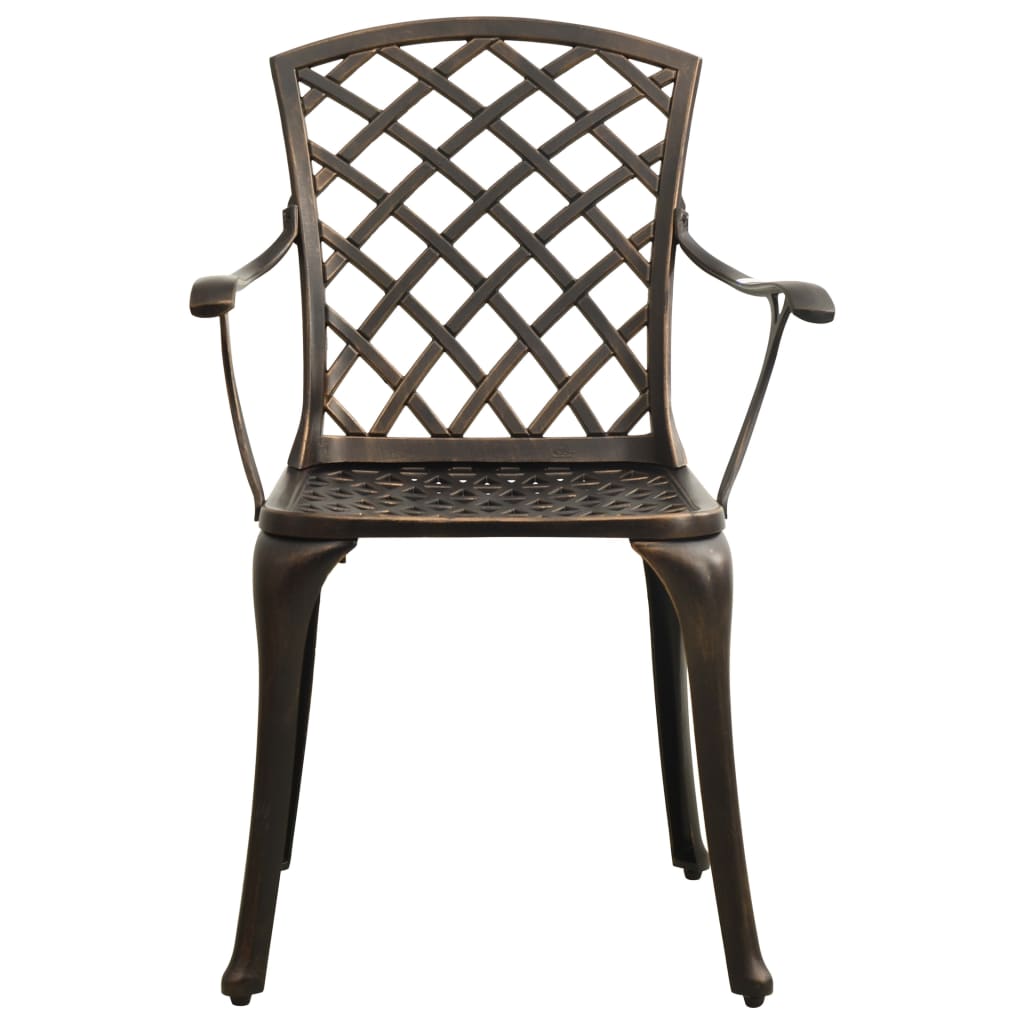 vidaXL Patio Chairs Patio Furniture for Garden Porch Backyard Cast Aluminum-9