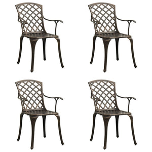 vidaXL Patio Chairs Patio Furniture for Garden Porch Backyard Cast Aluminum-12