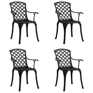 vidaXL Patio Chairs Patio Furniture for Garden Porch Backyard Cast Aluminum-30