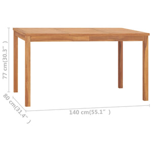 vidaXL Outdoor Dining Table Patio Table Garden Porch Furniture Solid Teak Wood-14