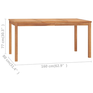vidaXL Outdoor Dining Table Patio Table Garden Porch Furniture Solid Teak Wood-56