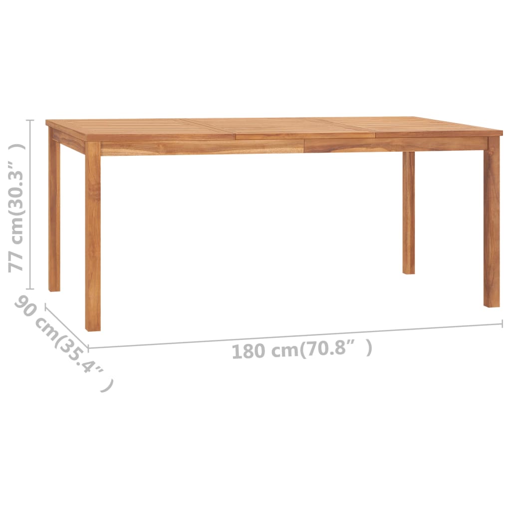 vidaXL Outdoor Dining Table Patio Table Garden Porch Furniture Solid Teak Wood-39