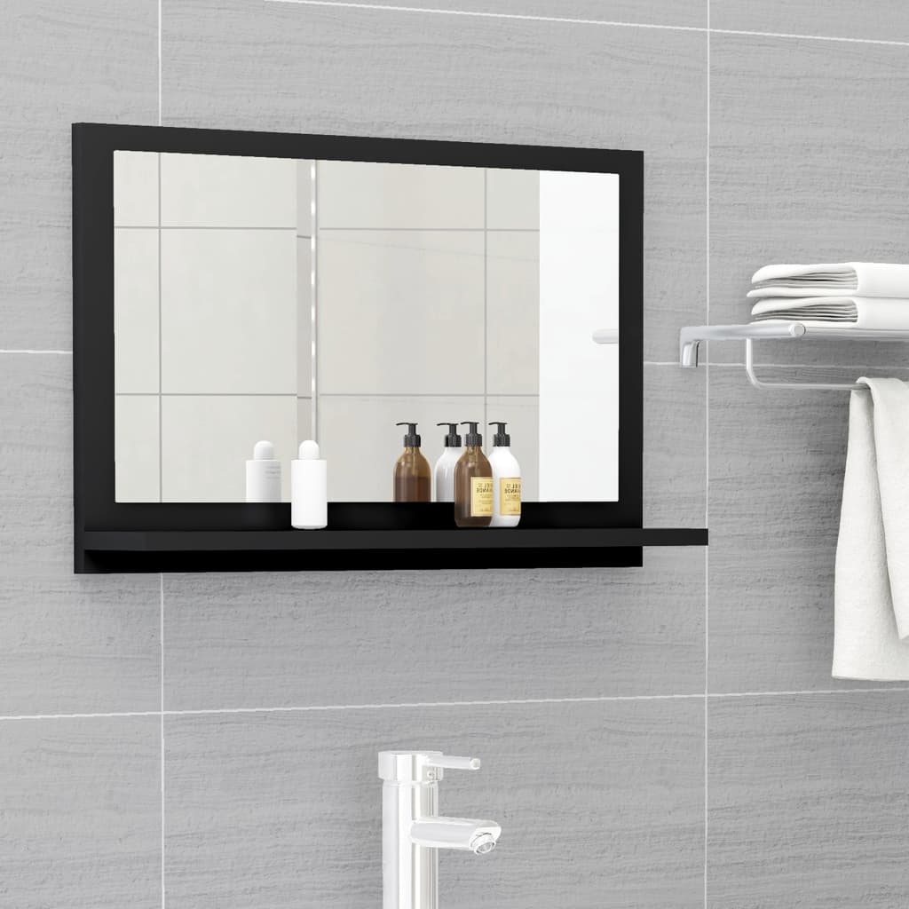 vidaXL Bathroom Mirror Framed Vanity Mirror for Powder Room Engineered Wood-9