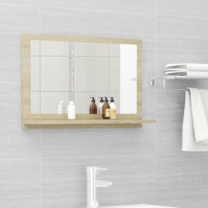 vidaXL Bathroom Mirror Framed Vanity Mirror for Powder Room Engineered Wood-69