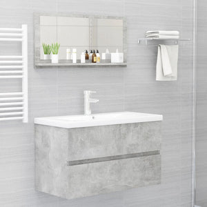 vidaXL Bathroom Mirror Framed Vanity Mirror for Powder Room Engineered Wood-7