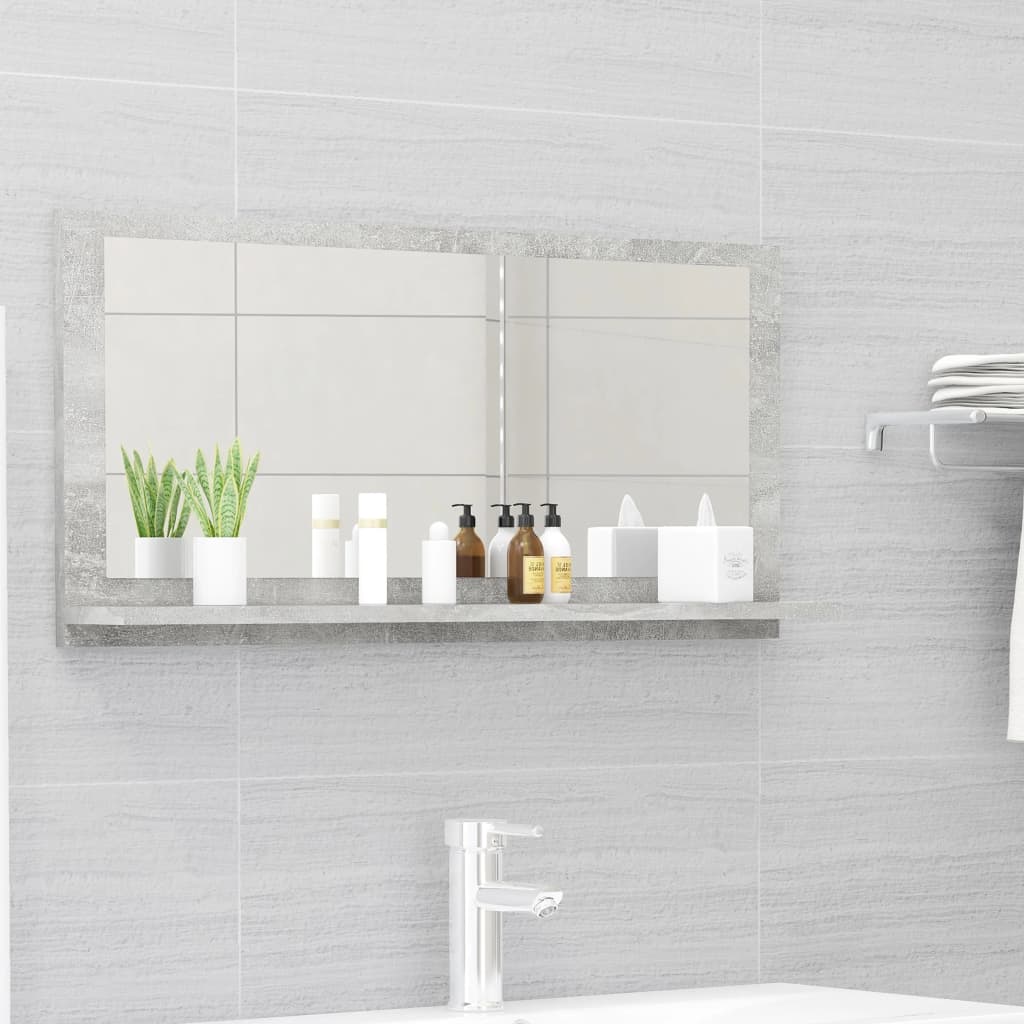 vidaXL Bathroom Mirror Framed Vanity Mirror for Powder Room Engineered Wood-64