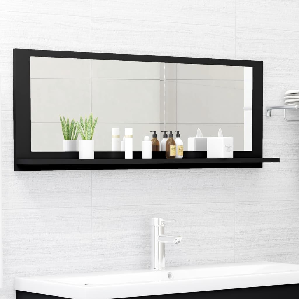vidaXL Bathroom Mirror Framed Vanity Mirror for Powder Room Engineered Wood-0