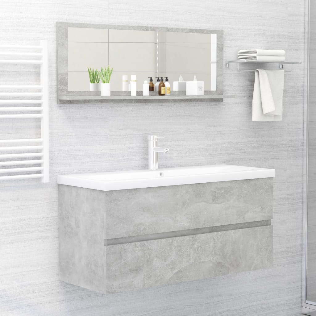 vidaXL Bathroom Mirror Framed Vanity Mirror for Powder Room Engineered Wood-70