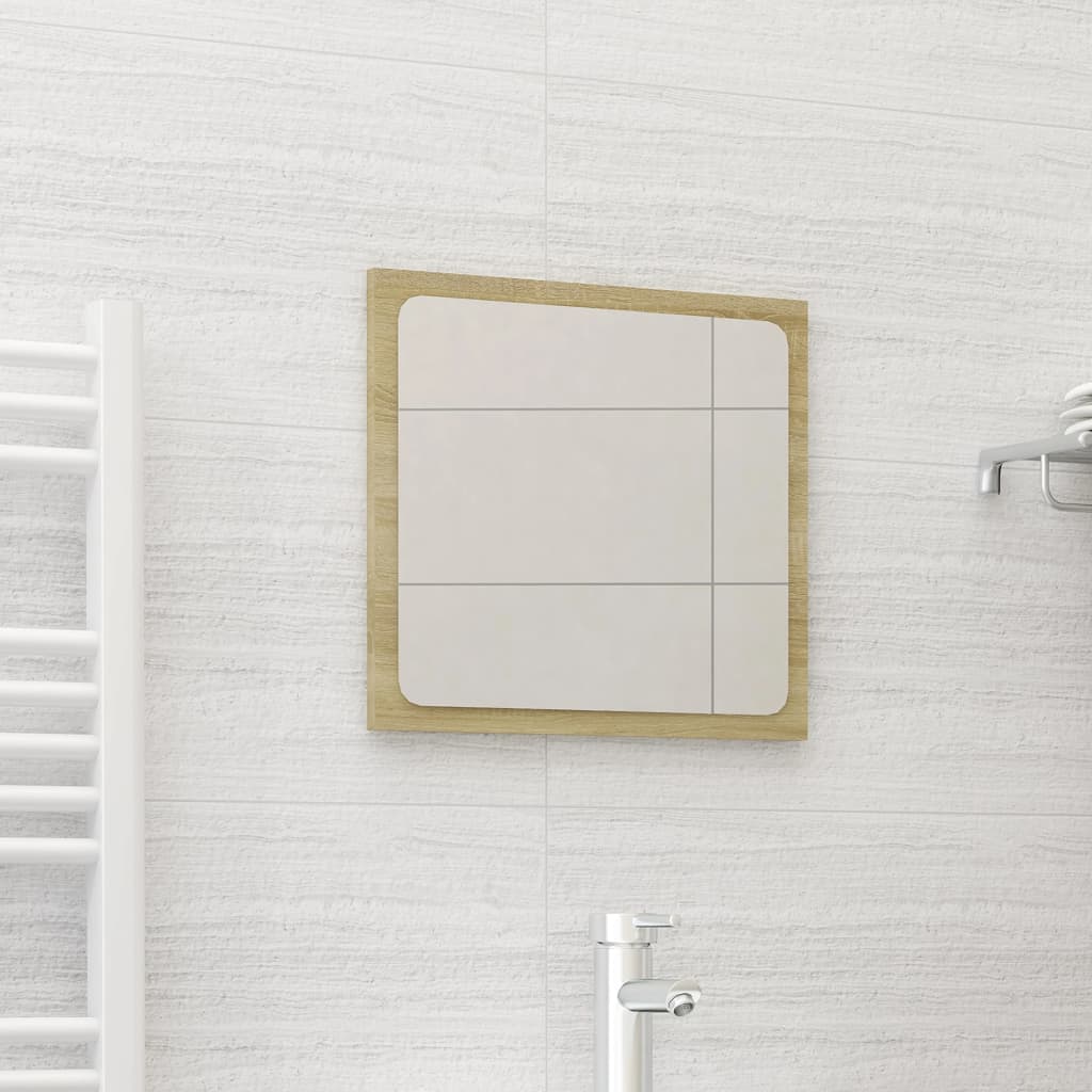 vidaXL Bathroom Mirror Framed Vanity Mirror for Powder Room Engineered Wood-11