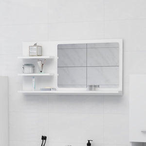 vidaXL Bathroom Mirror Vanity with Shelves for Powder Room Engineered Wood-58