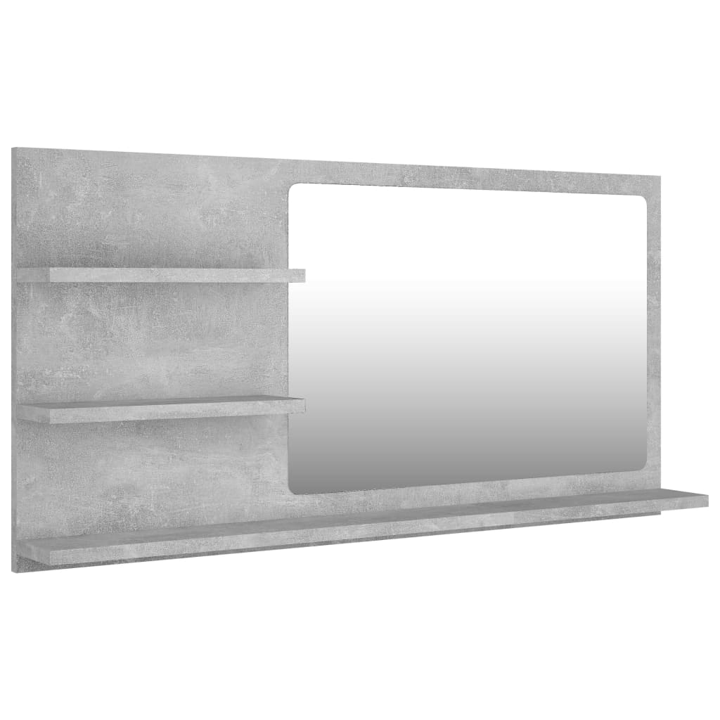 vidaXL Bathroom Mirror Vanity with Shelves for Powder Room Engineered Wood-35