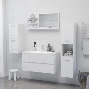 vidaXL Bathroom Mirror Vanity with Shelves for Powder Room Engineered Wood-22