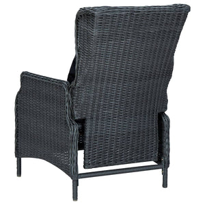 vidaXL Patio Furniture Set 3 Piece Outdoor Sofa Chair with Table Poly Rattan-24