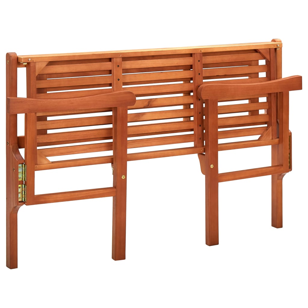 vidaXL Foldable Patio Bench 47.2" Solid Eucalyptus Wood-2