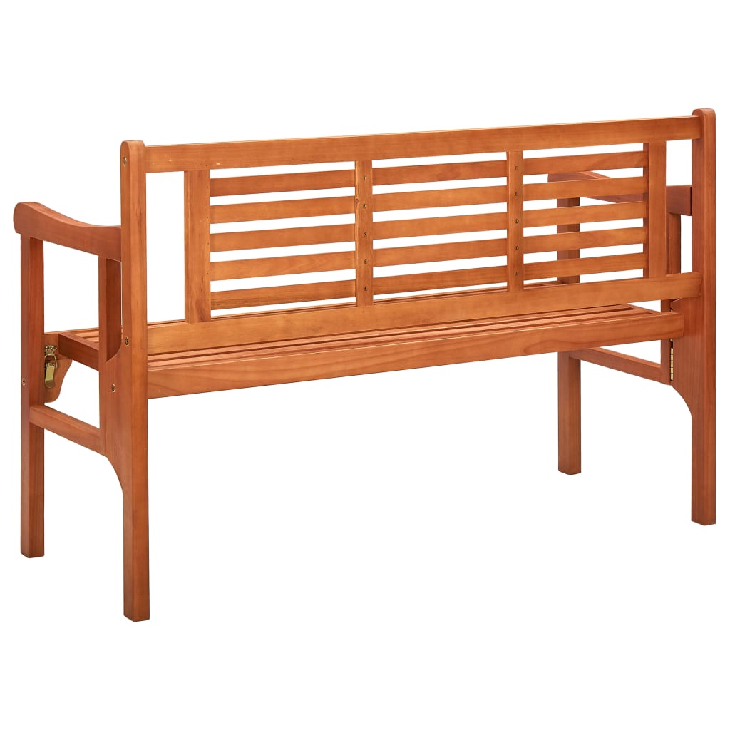 vidaXL Foldable Patio Bench 47.2" Solid Eucalyptus Wood-5