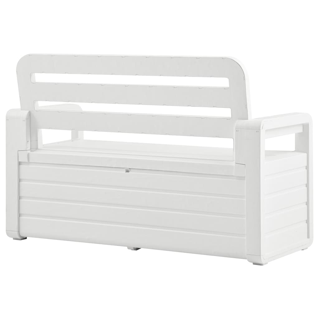 vidaXL Outdoor Storage Bench Deck Box Seating for Patio Furniture Plastic-0