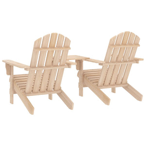 vidaXL Adirondack Chairs Patio Adirondack Chair with Tea Table Solid Wood Fir-21