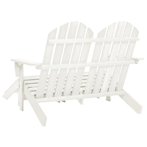 vidaXL 2-Seater Patio Adirondack Chair with Ottoman Furniture Solid Wood Fir-24