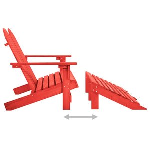 vidaXL 2-Seater Patio Adirondack Chair with Ottoman Furniture Solid Wood Fir-19