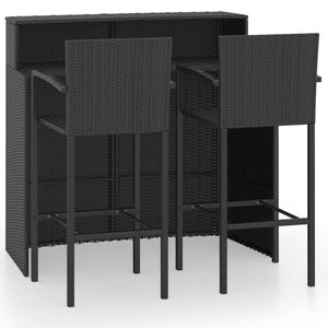 vidaXL Patio Bar Set Bar Table and Stools Patio Furniture Set Conversation Set-12