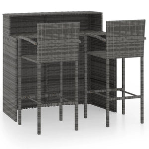 vidaXL Patio Bar Set Bar Table and Stools Patio Furniture Set Conversation Set-21