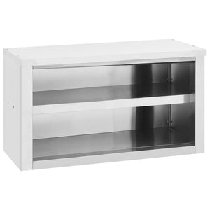 vidaXL Wall Cabinet Storage Cabinet Kitchen Wall Cupboard Stainless Steel-0