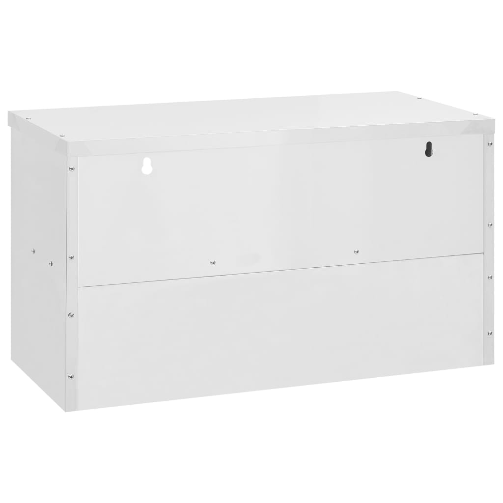 vidaXL Wall Cabinet Storage Cabinet Kitchen Wall Cupboard Stainless Steel-5