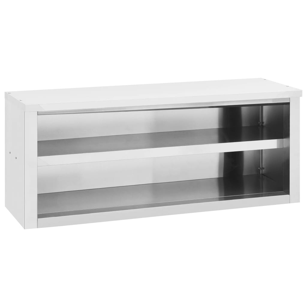 vidaXL Wall Cabinet Storage Cabinet Kitchen Wall Cupboard Stainless Steel-4