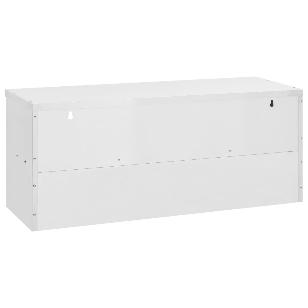 vidaXL Wall Cabinet Storage Cabinet Kitchen Wall Cupboard Stainless Steel-14