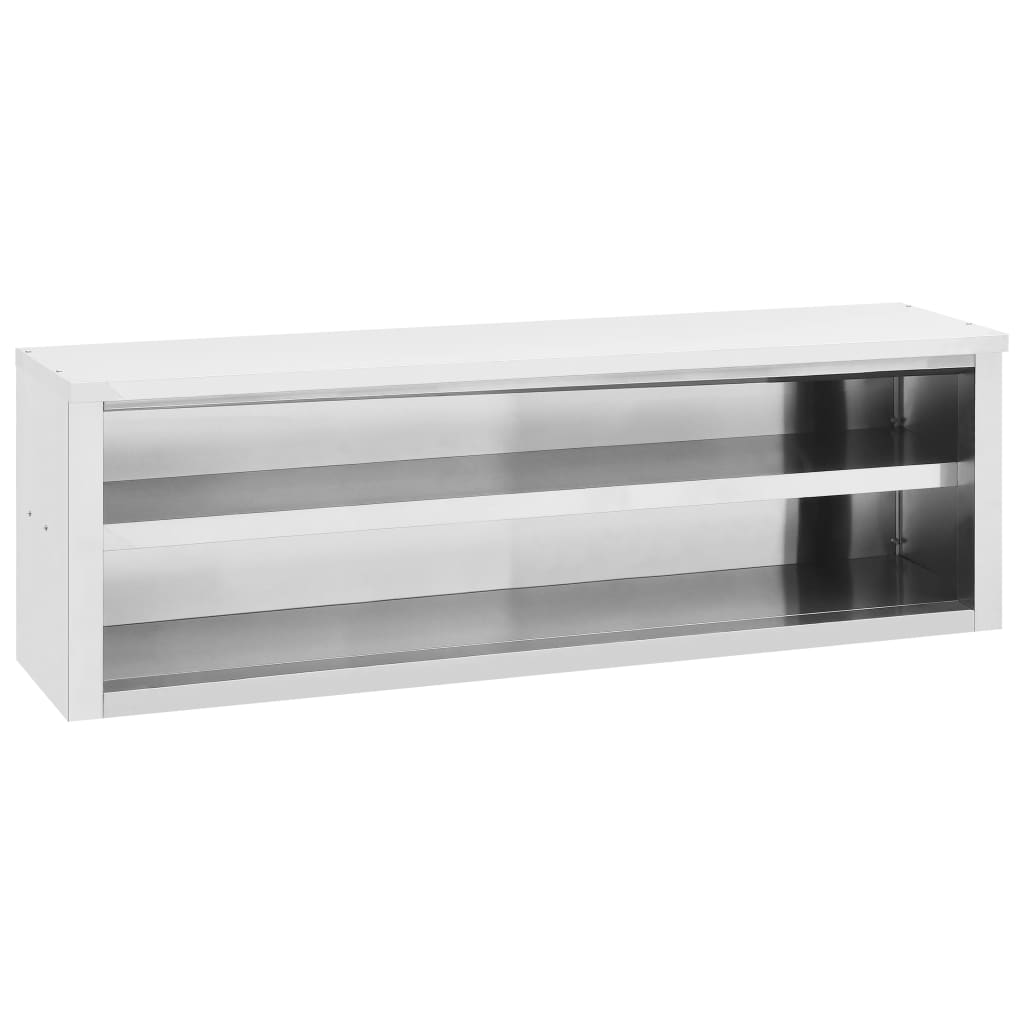 vidaXL Wall Cabinet Storage Cabinet Kitchen Wall Cupboard Stainless Steel-19