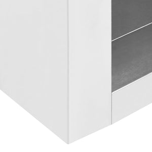 vidaXL Wall Cabinet Storage Cabinet Kitchen Wall Cupboard Stainless Steel-17