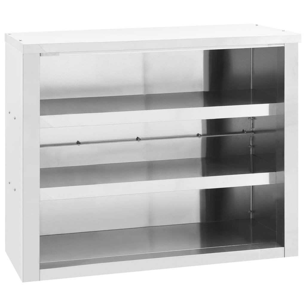vidaXL Wall Cabinet Storage Cabinet Kitchen Wall Cupboard Stainless Steel-28