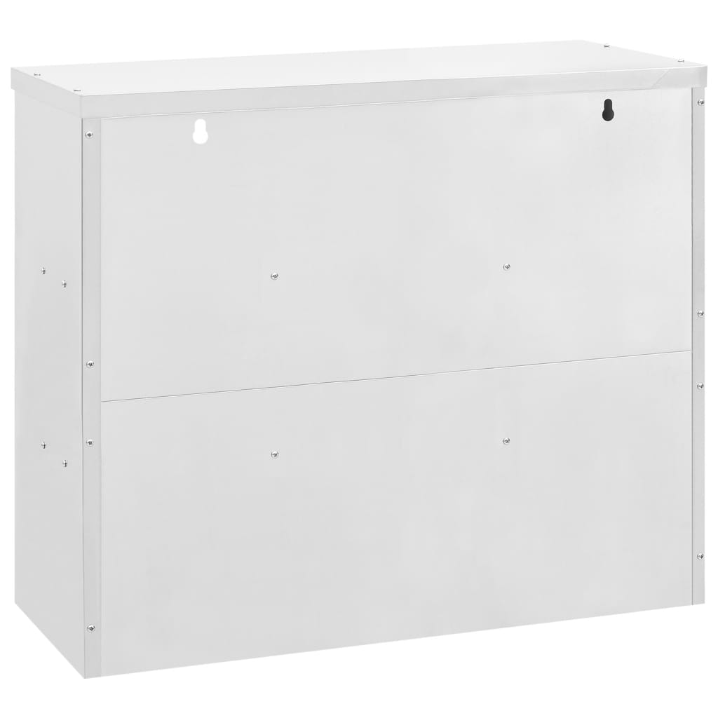 vidaXL Wall Cabinet Storage Cabinet Kitchen Wall Cupboard Stainless Steel-36