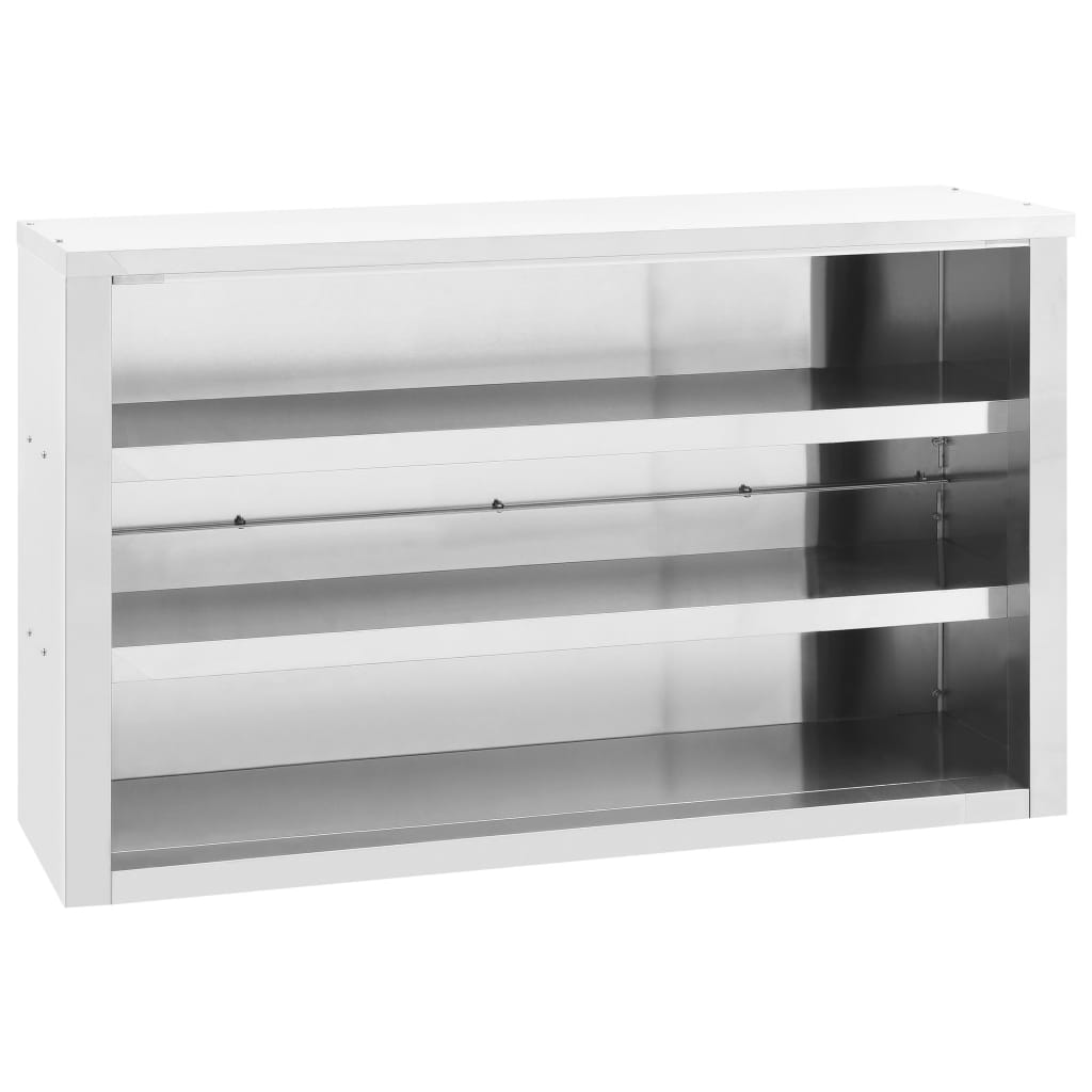 vidaXL Wall Cabinet Storage Cabinet Kitchen Wall Cupboard Stainless Steel-35