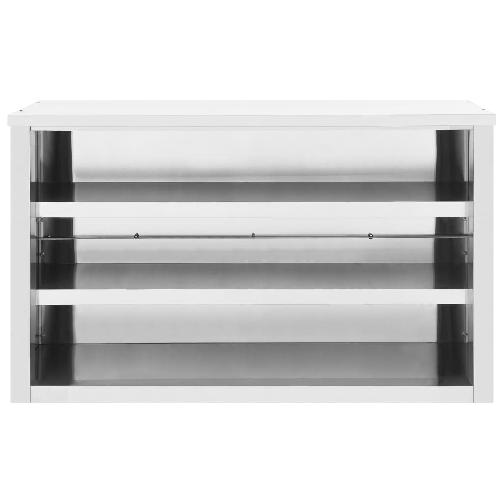 vidaXL Wall Cabinet Storage Cabinet Kitchen Wall Cupboard Stainless Steel-33