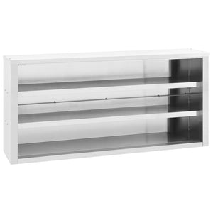 vidaXL Wall Cabinet Storage Cabinet Kitchen Wall Cupboard Stainless Steel-11