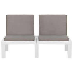 vidaXL Patio Furniture Set Outdoor Table and Bench Conversation Set Plastic-29