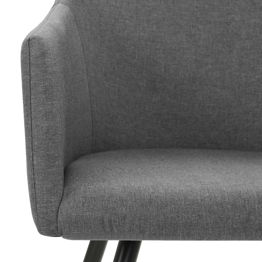 vidaXL Dining Chairs Upholstered Chair with Metal Legs for Living Room Fabric-17