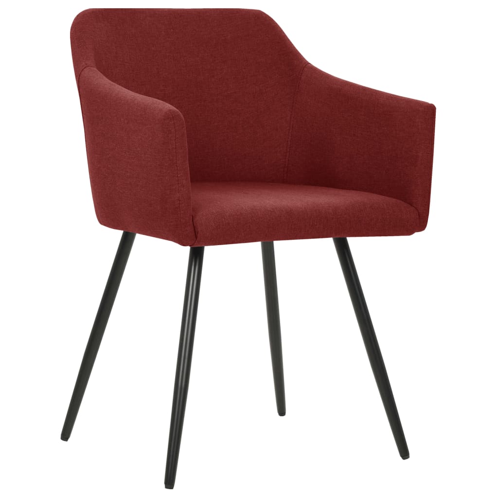 vidaXL Dining Chairs Upholstered Chair with Metal Legs for Living Room Fabric-23