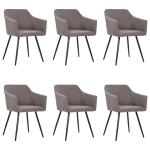 vidaXL Dining Chairs Upholstered Chair with Metal Legs for Living Room Fabric-69