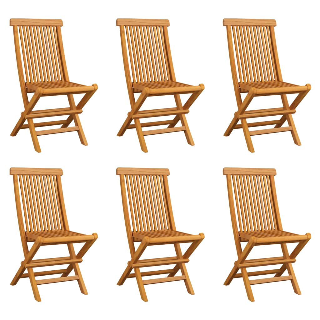 vidaXL Patio Folding Chairs Outdoor Garden Camping Lawn Chair Solid Wood Teak-0