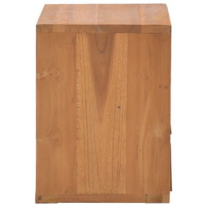 vidaXL Bedside Cabinet 15.7"x11.8"x15.7" Solid Teak Wood-2