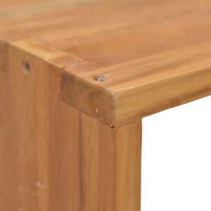 vidaXL Bedside Cabinet 15.7"x11.8"x15.7" Solid Teak Wood-5